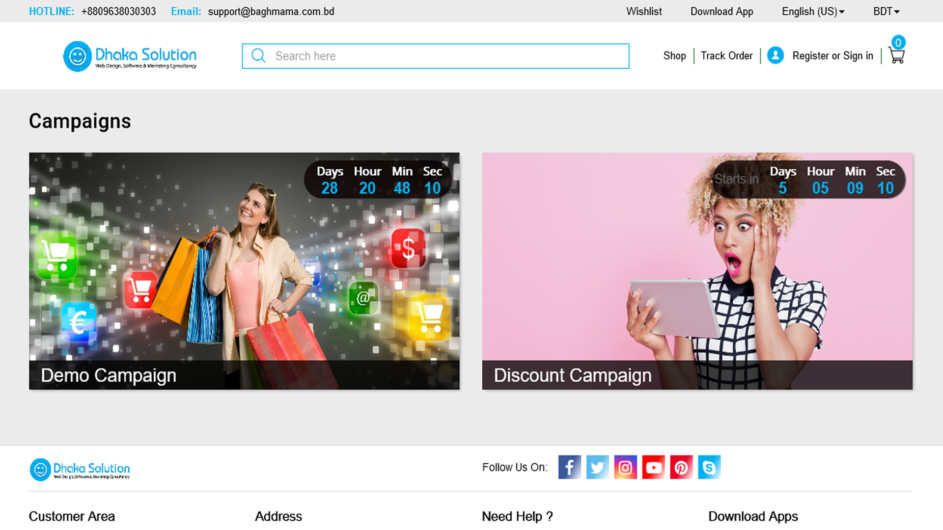 ecommerce website template