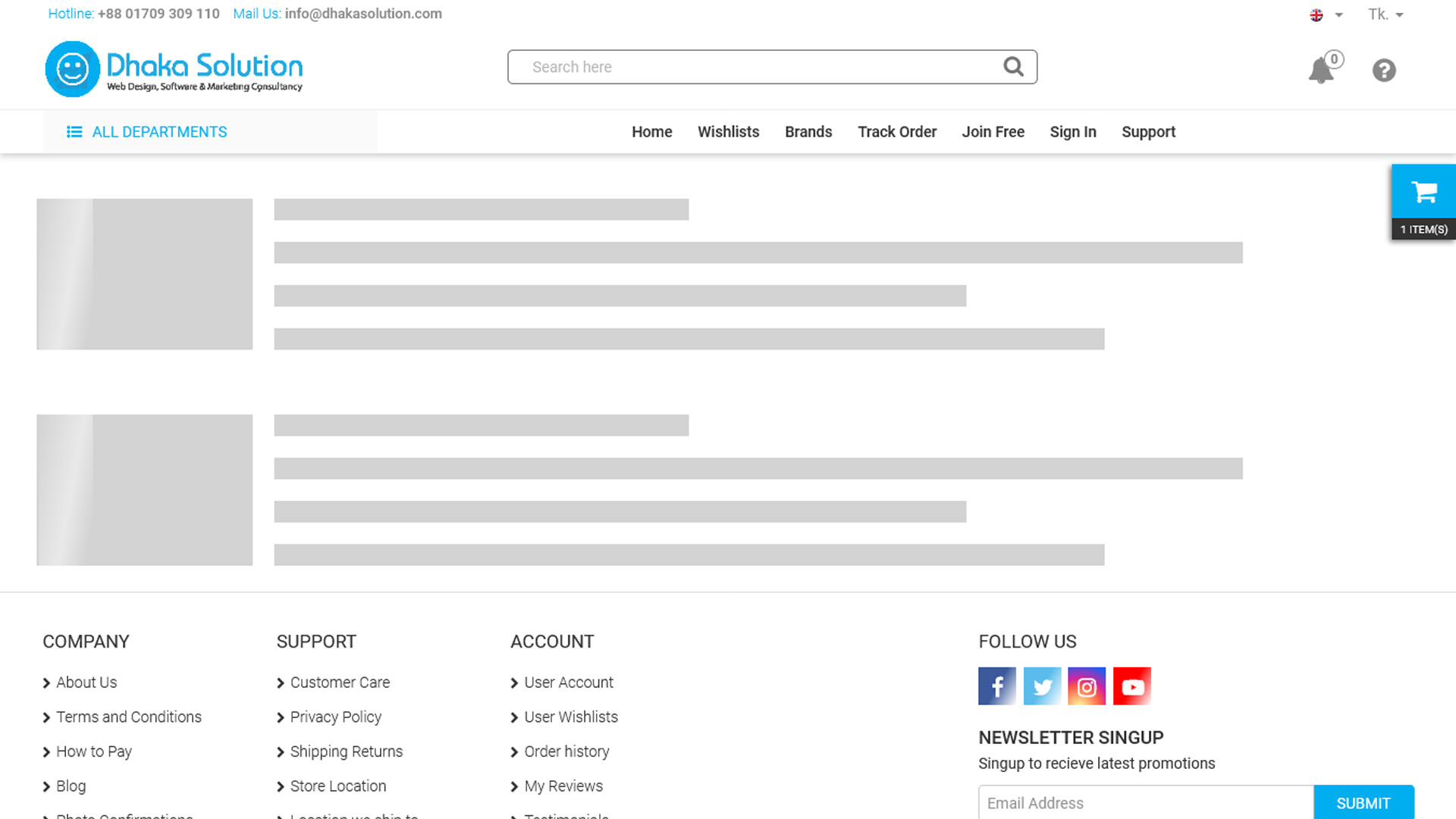 ecommerce website template