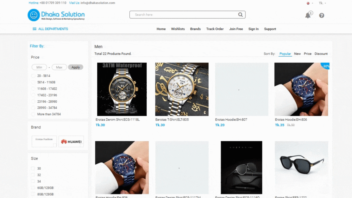 ecommerce website template